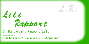 lili rapport business card